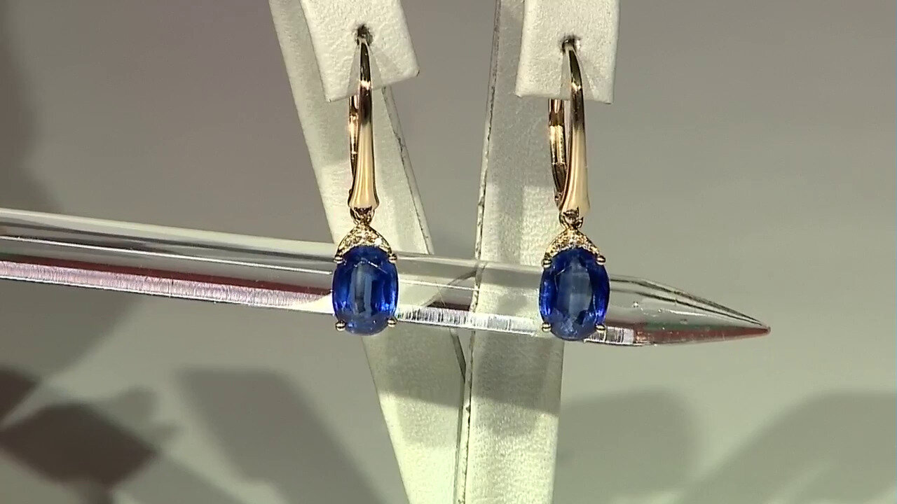 Video 14K Nepal Kyanite Gold Earrings (CIRARI)