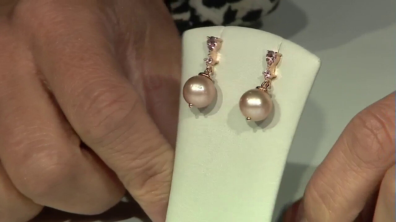 Video Ming Pearl Silver Earrings (TPC)