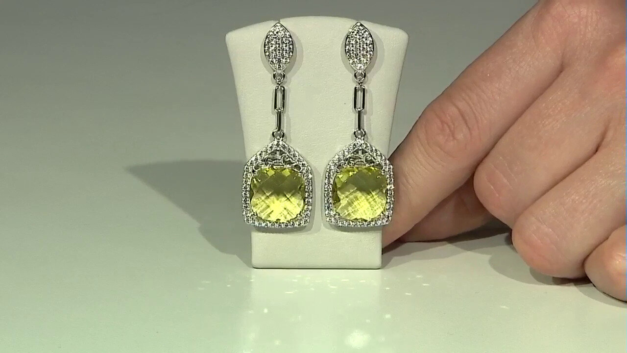Video Boucles d'oreilles en argent et Quartz de l'Ouro Verde (Dallas Prince Designs)