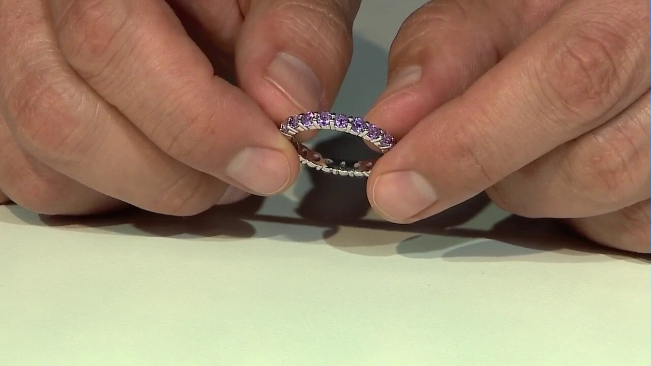 Video Zilveren ring met amethisten