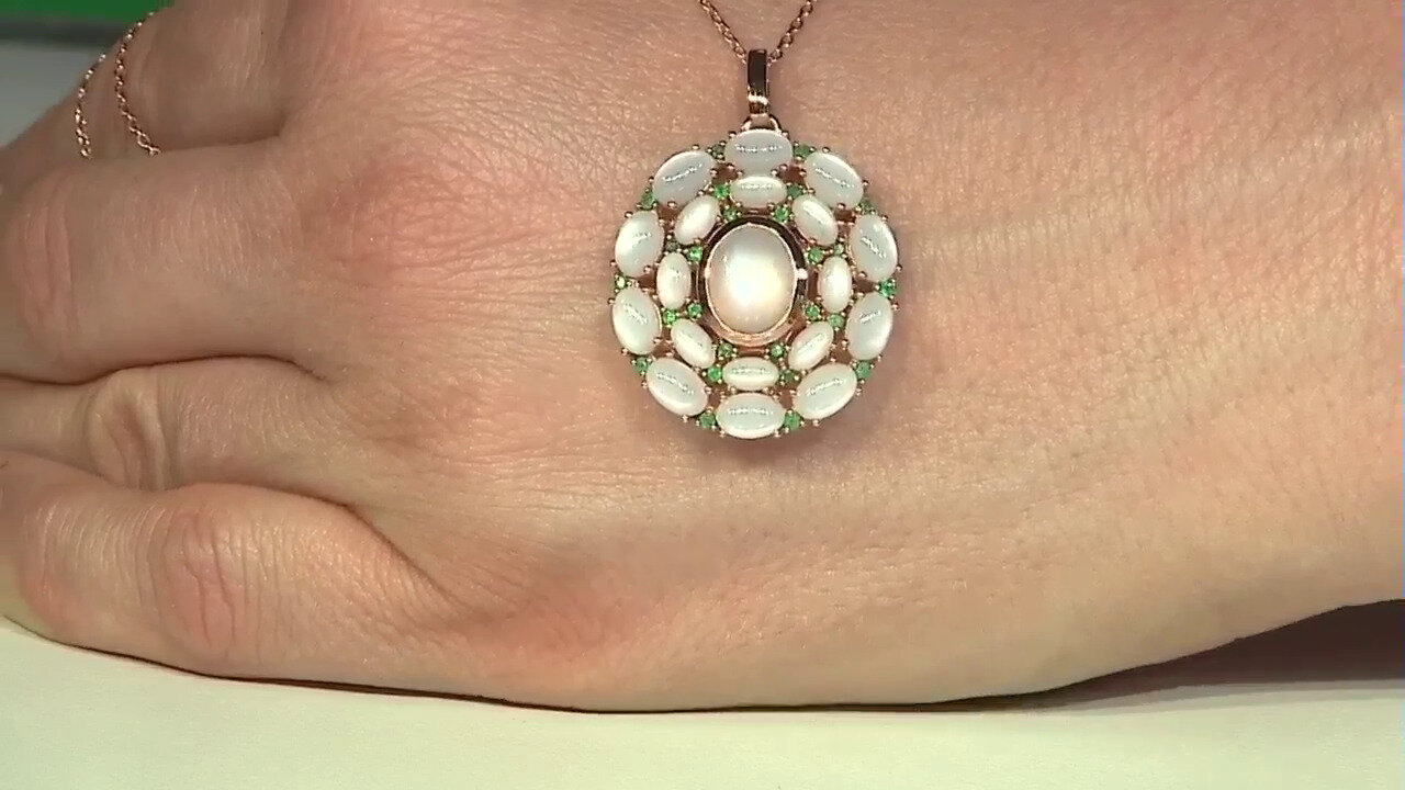Video Zilveren halsketting met een witte maansteen (KM by Juwelo)