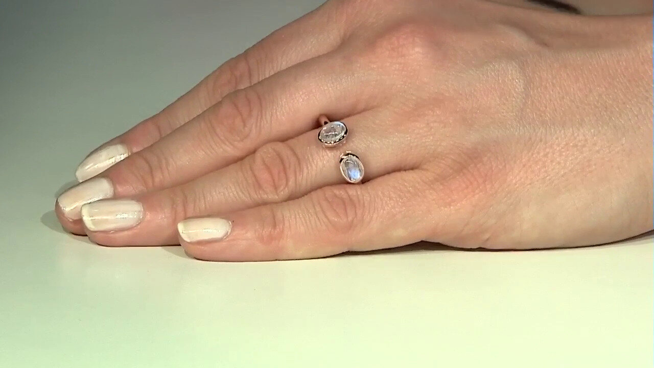 Video Blue Moonstone Silver Ring (KM by Juwelo)