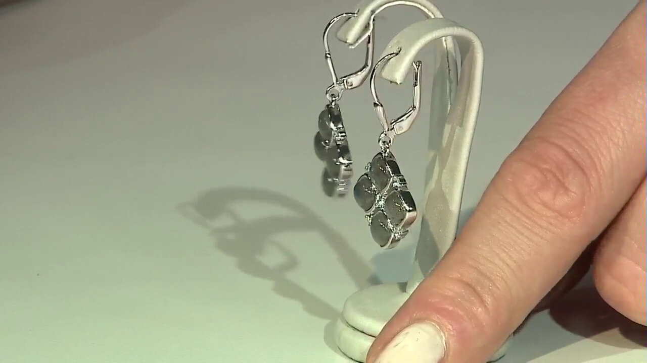 Video Zilveren oorbellen met Blauwe Minary Labradorieten (KM by Juwelo)