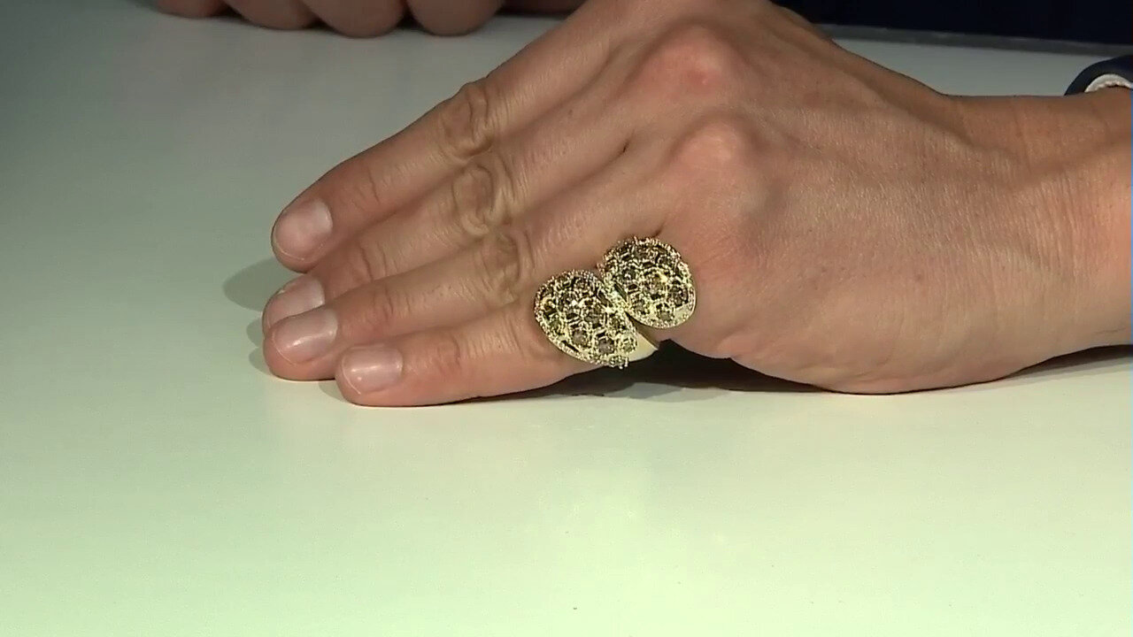 Video Gouden ring met I2 Champagne Diamanten (de Melo)