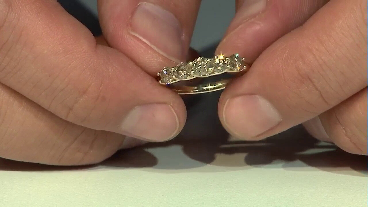 Video Gouden ring met I2 Champagne Diamanten (de Melo)