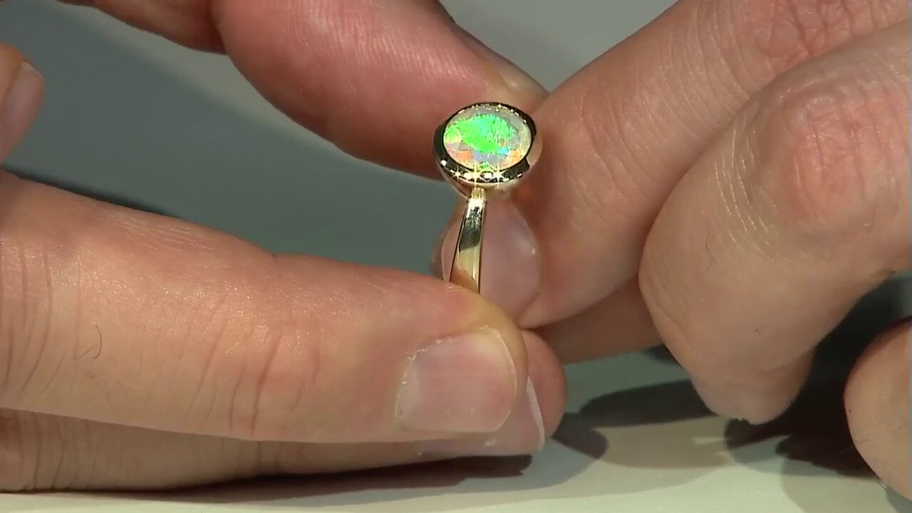 Video Gouden ring met een Welo-opaal (de Melo)