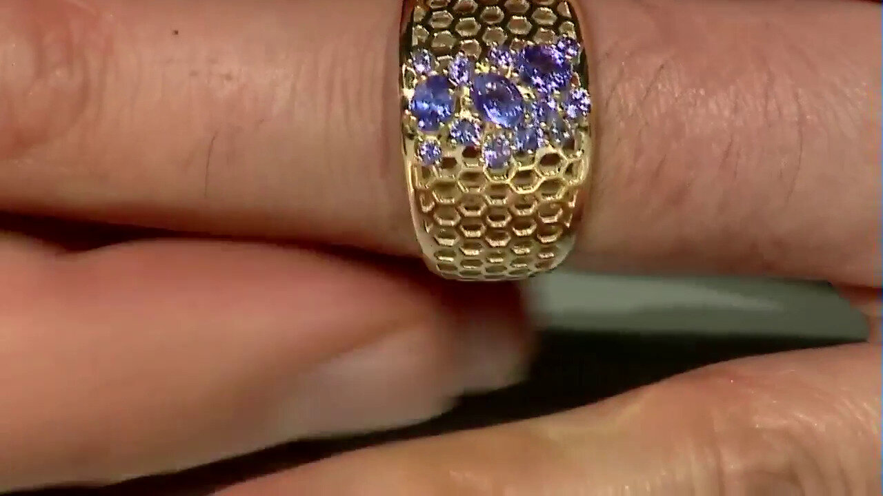 Video Gouden ring met AAA tanzanieten (Ornaments by de Melo)
