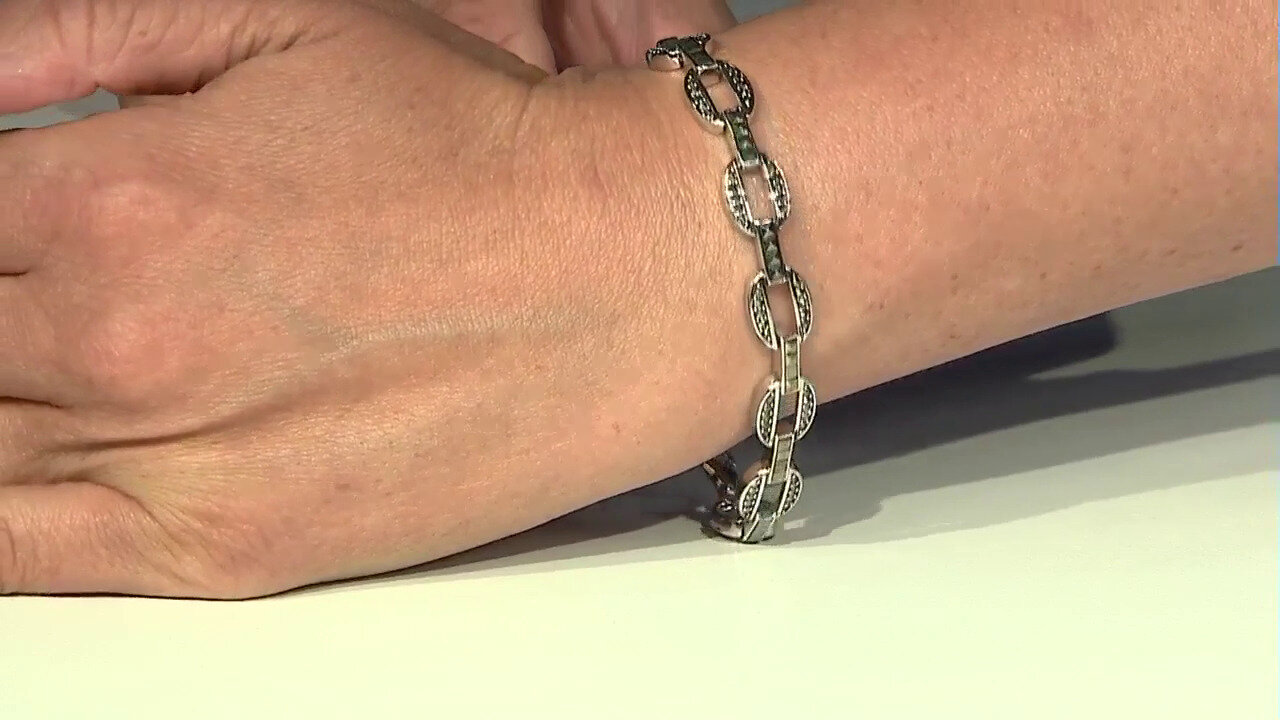 Video Zilveren armband met marcasieten