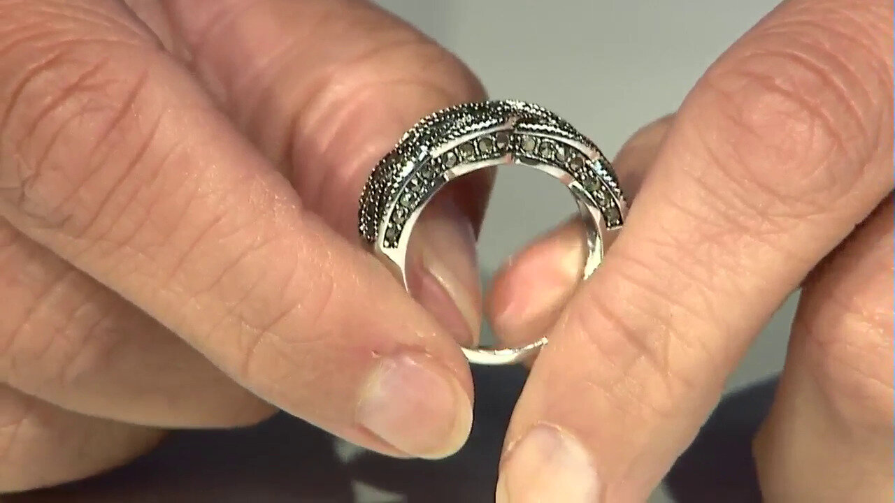 Video Zilveren ring met marcasieten