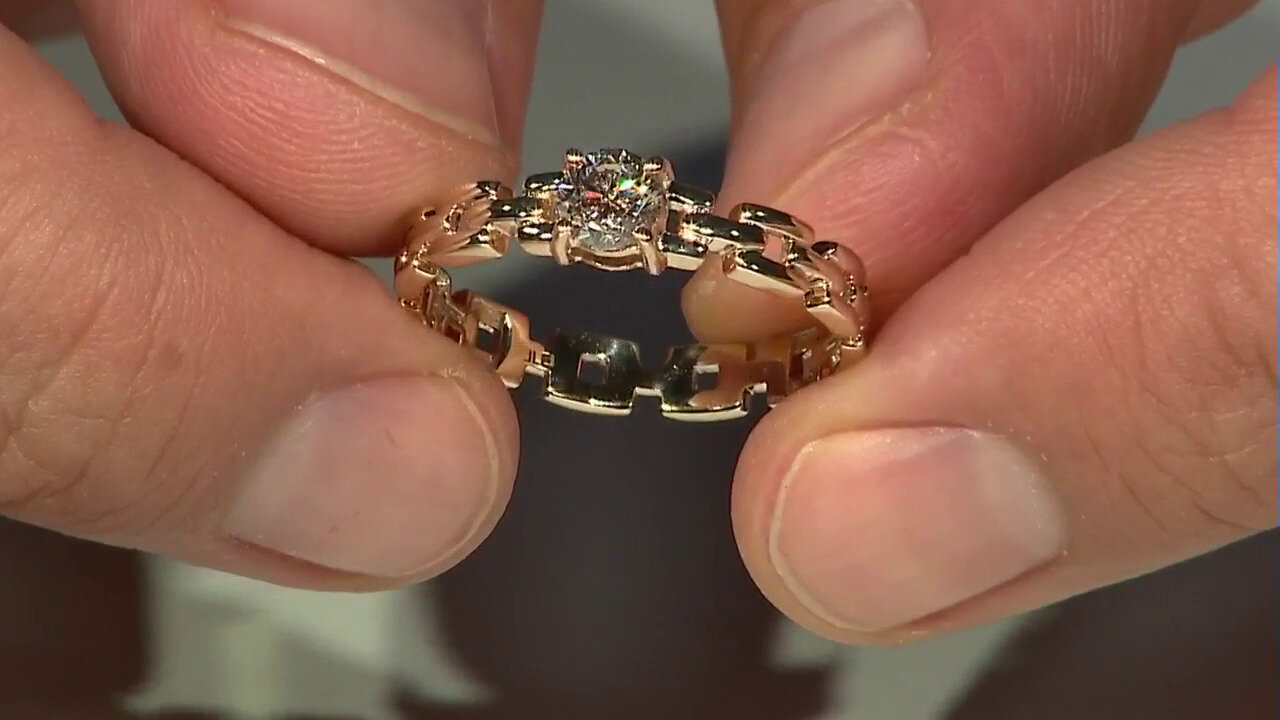 Video Gouden ring met een I2 Bruine Diamant