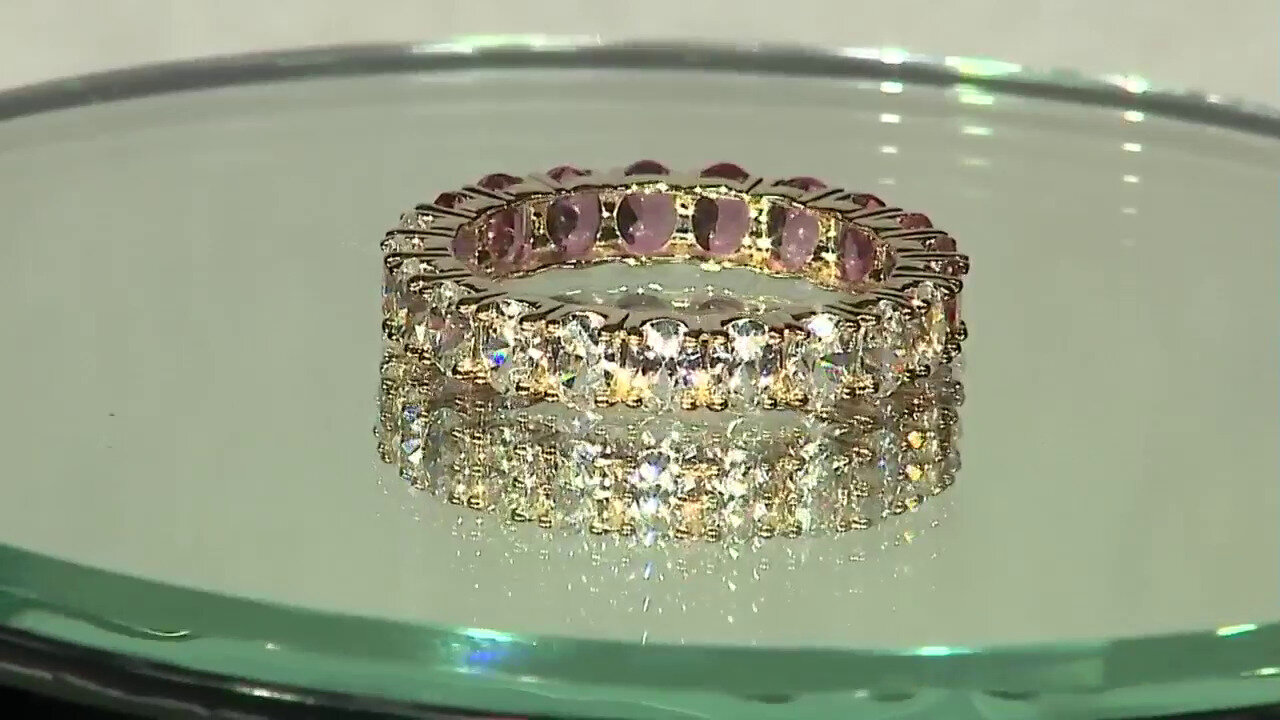 Video Gouden ring met roze toermalijnen
