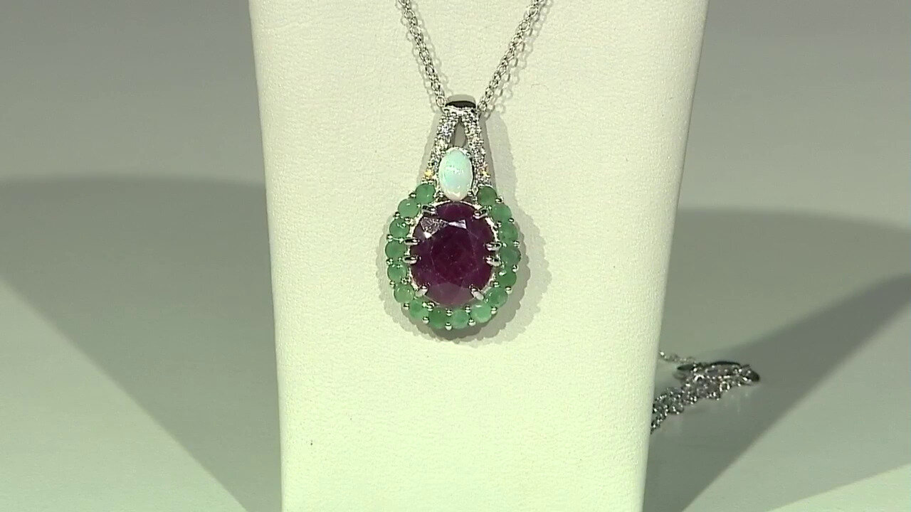 Video Ruby Silver Necklace