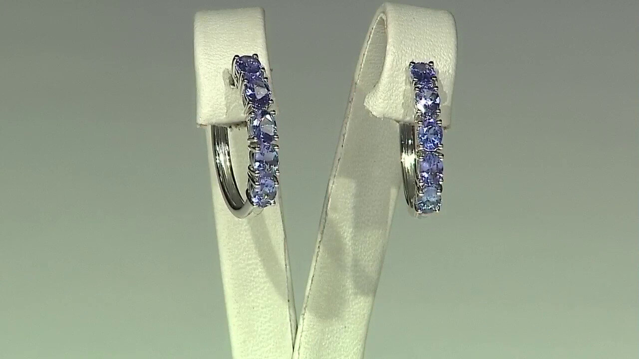 Video Boucles d'oreilles en or et Tanzanite