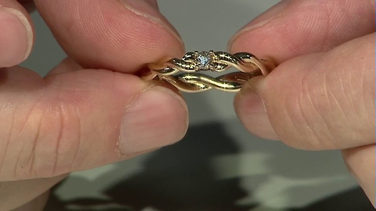 Video Gouden ring met een I1 Bruine Diamant