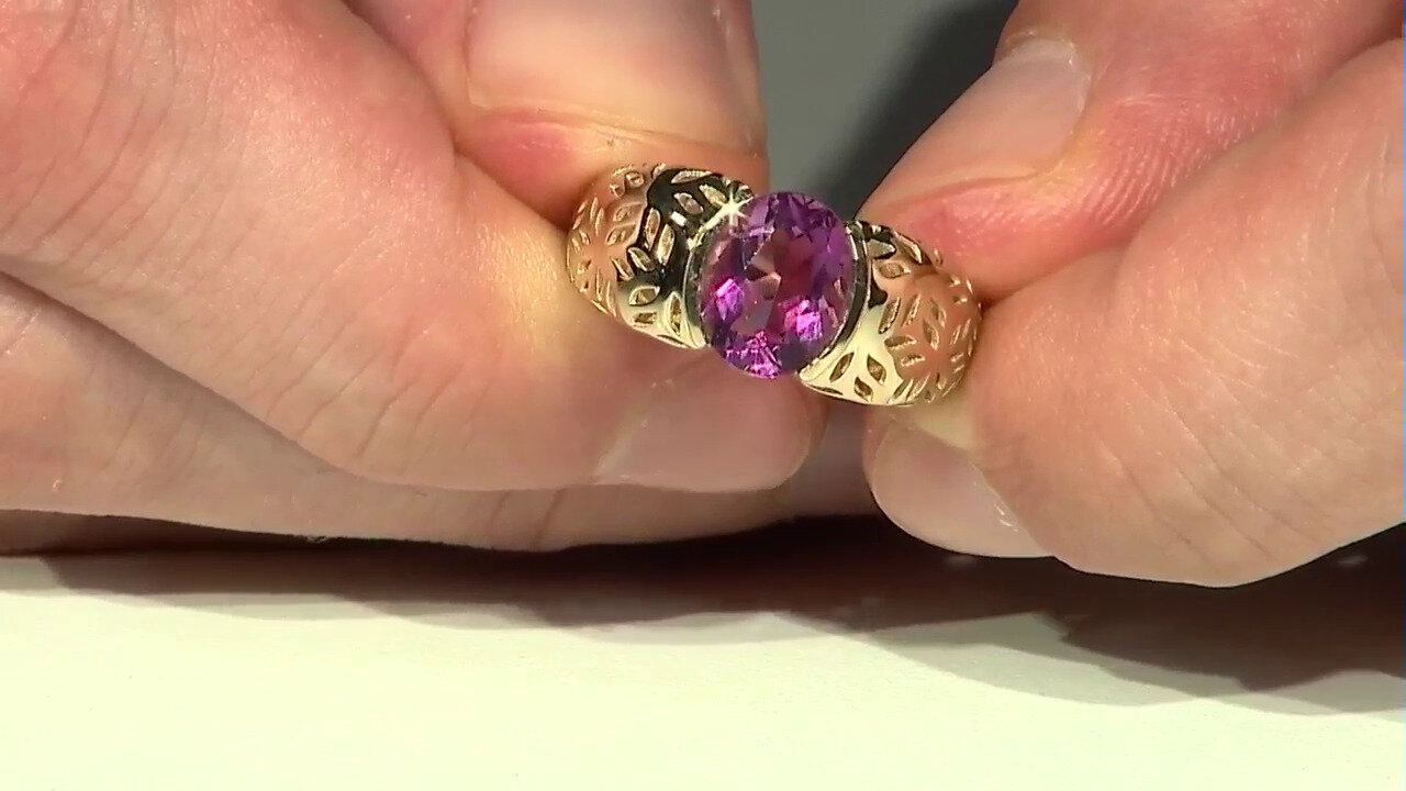 Video Gouden ring met een Roze Fluoriet (Ornaments by de Melo)