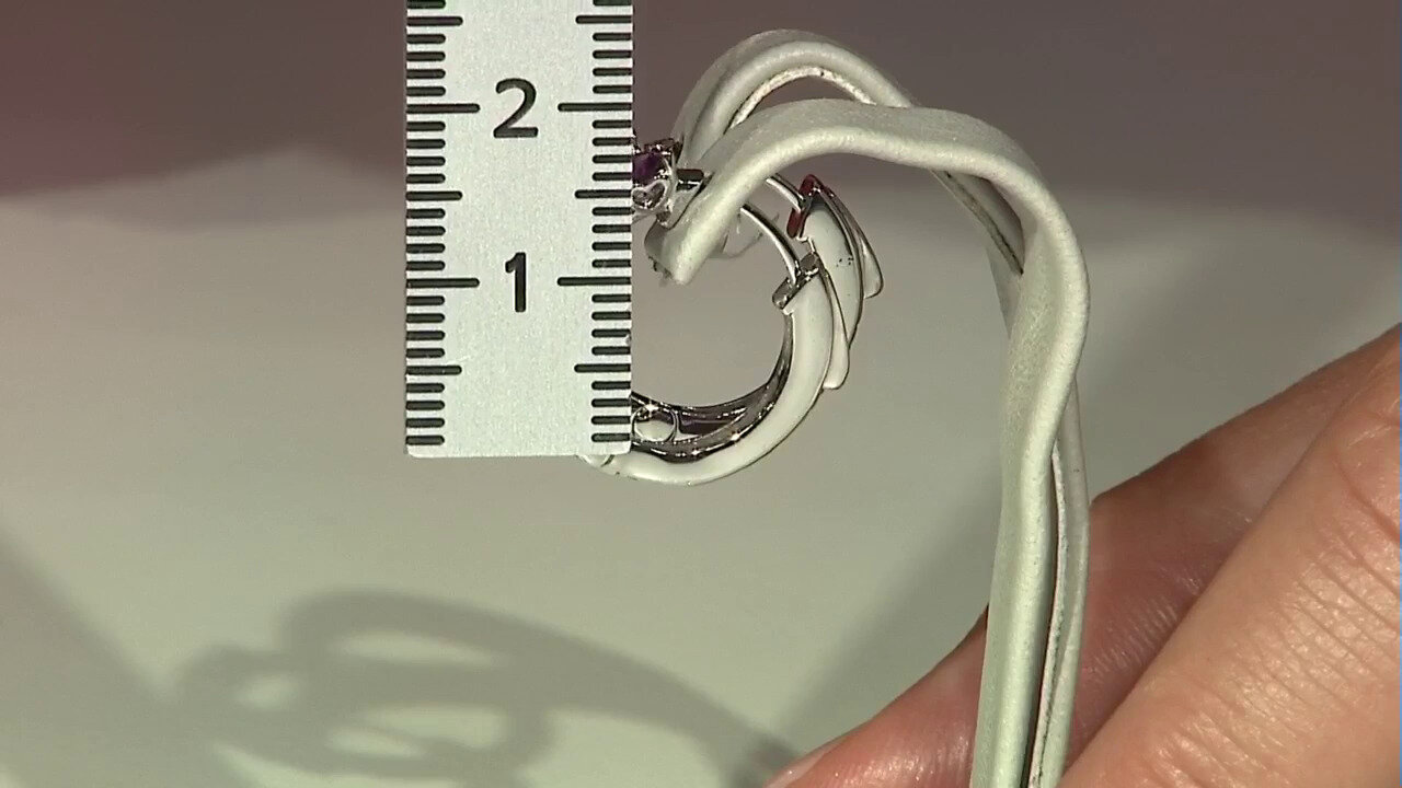 Video Zilveren oorbellen met rhodolieten