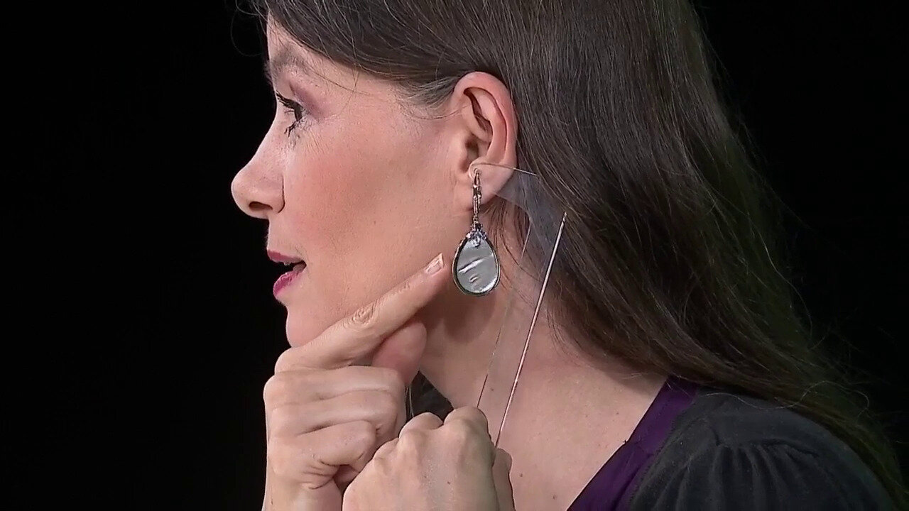 Video Zilveren oorbellen met parelmoer