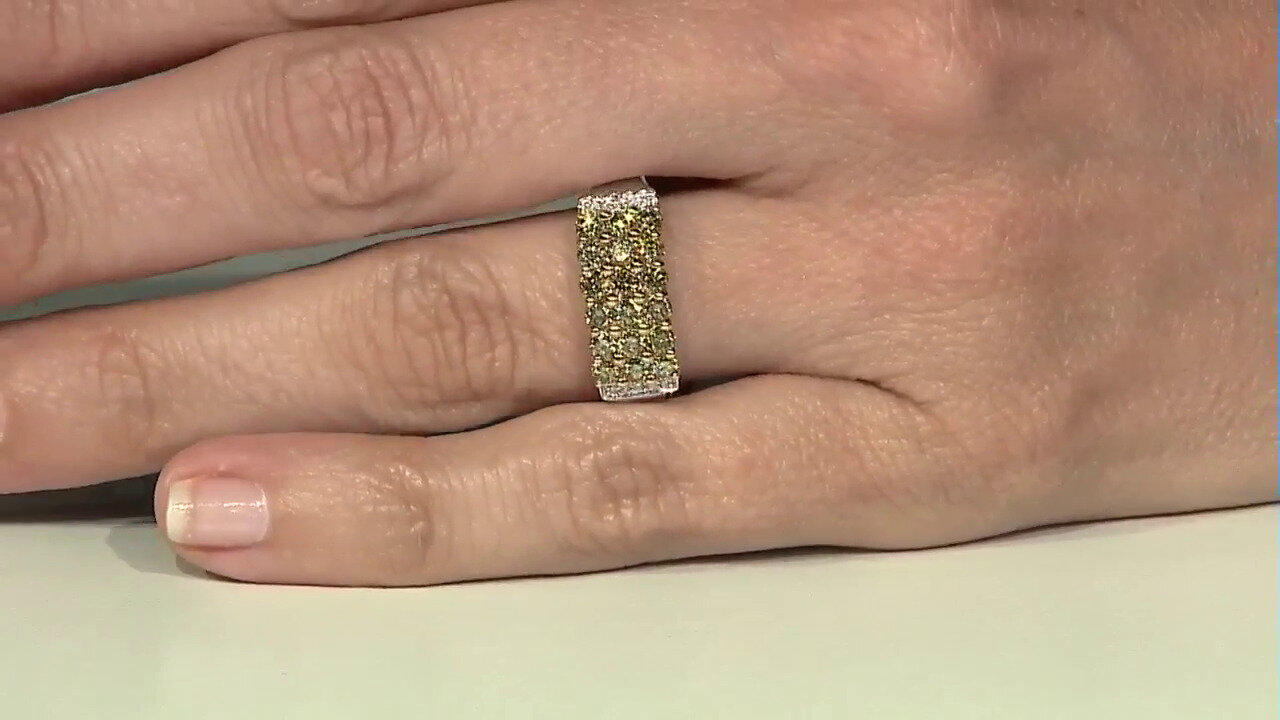 Video 14K SI1 Yellow Diamond Gold Ring (CIRARI)