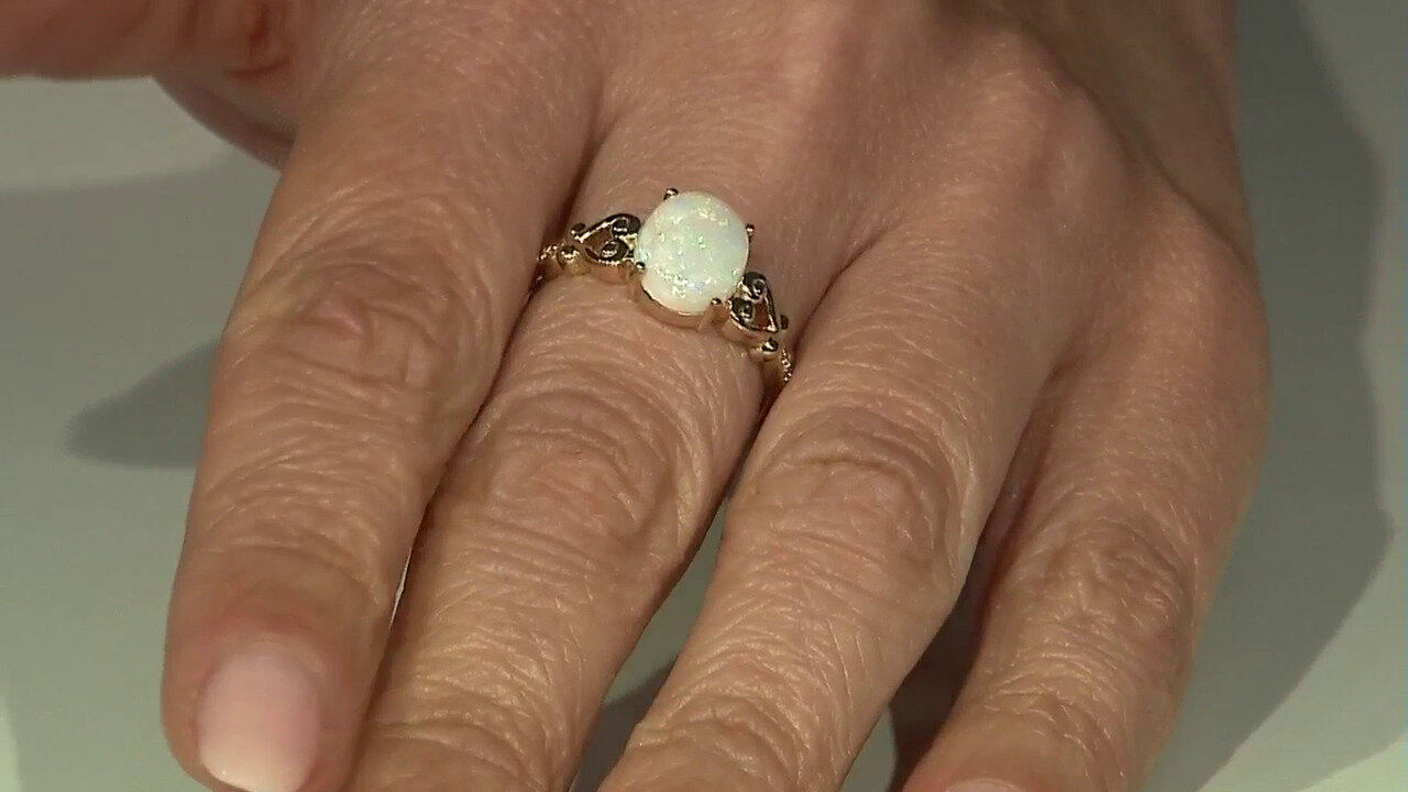 Video Gouden ring met een Australische opaal (Adela Gold)