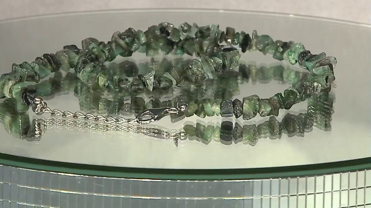 Video Collier en argent et Emeraude du Brésil