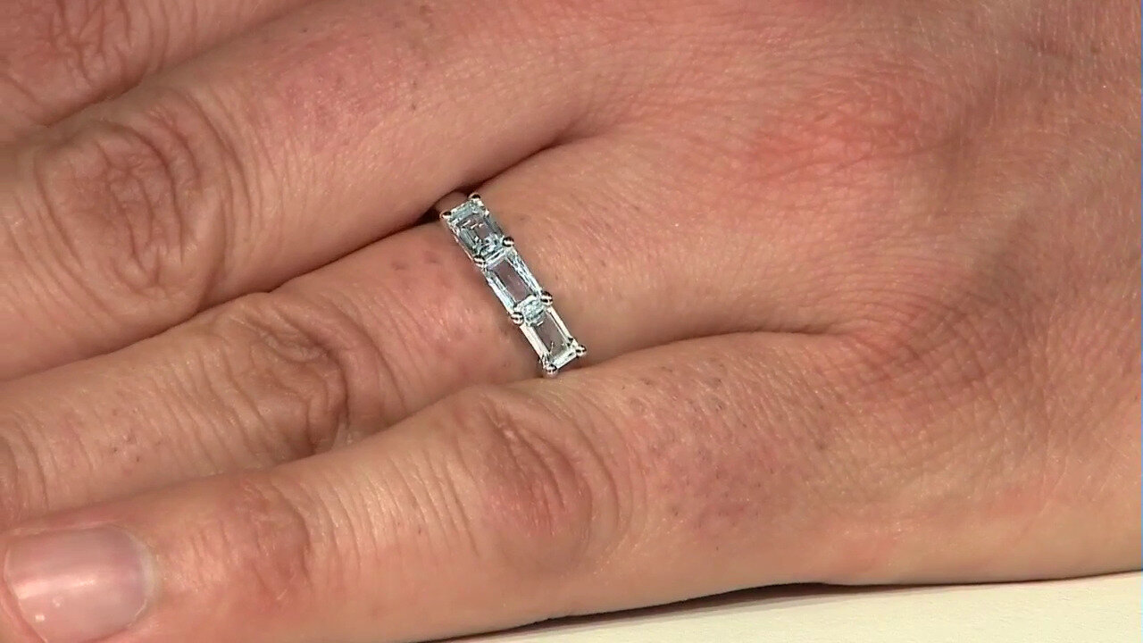 Video Bague en argent et Topaze bleu ciel