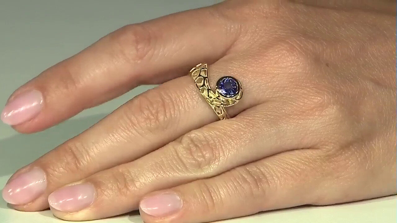 Video Bague en or et Tanzanite AAA (Ornaments by de Melo)