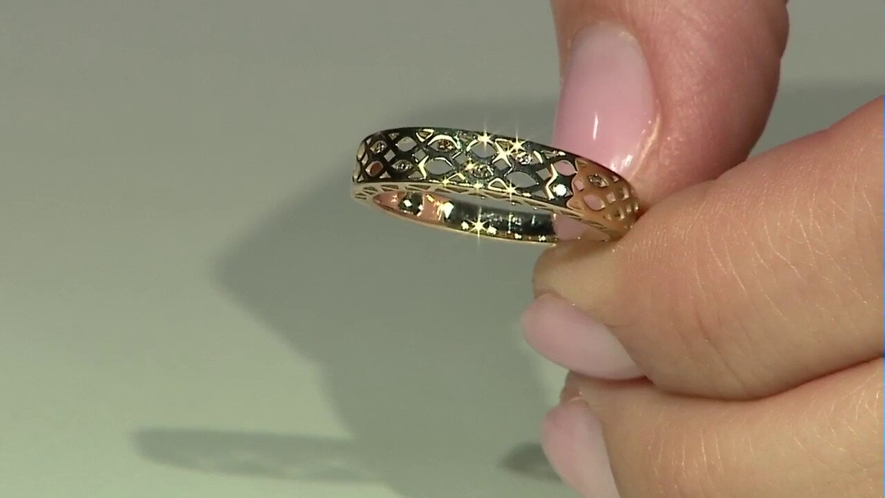 Video I2 Champagner-Diamant-Goldring (Ornaments by de Melo)