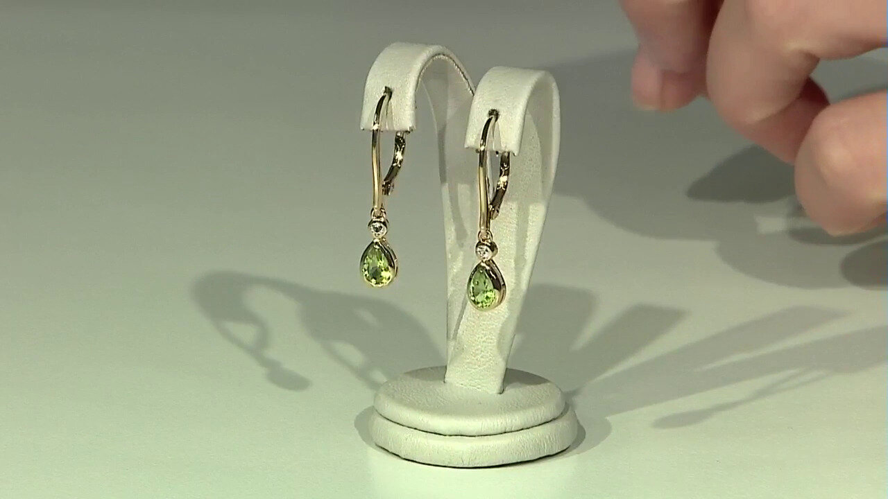 Video Zilveren oorbellen met peridoots