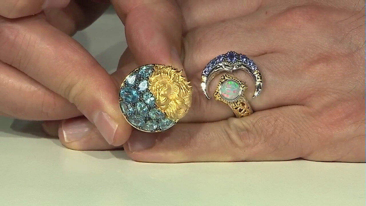 Video Welo Opal Silver Ring (Gems en Vogue)