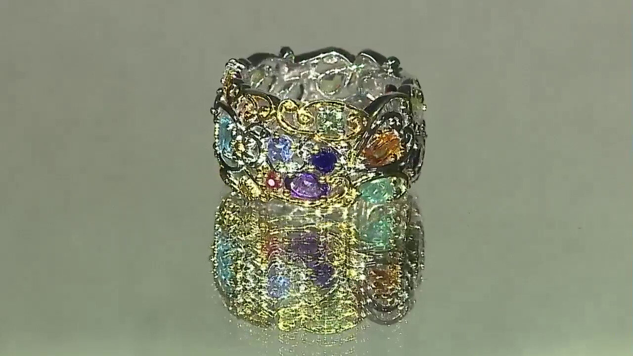 Video Zilveren ring met peridoots (Gems en Vogue)