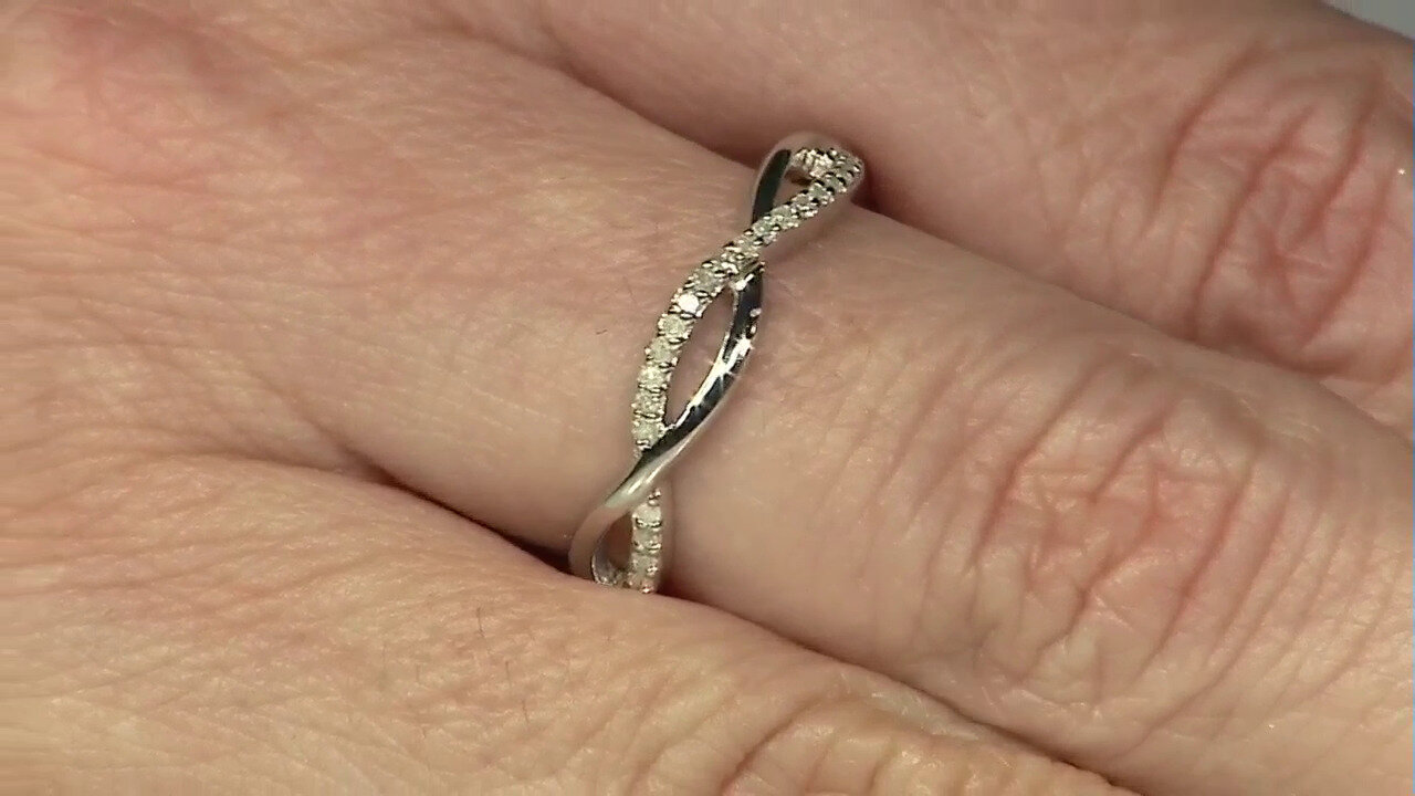 Video I3 (H) Diamond Silver Ring