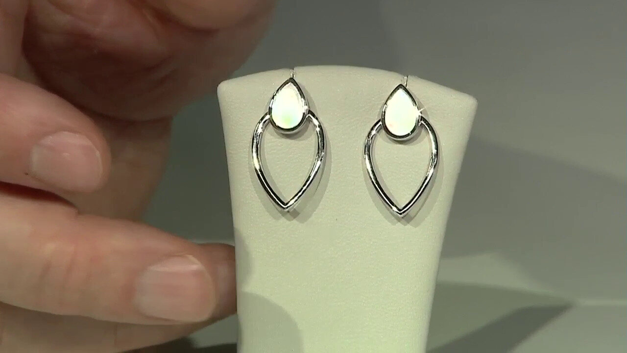 Video Mother of Pearl Silver Earrings