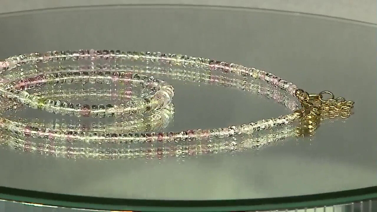 Video Fancy Tourmaline Silver Necklace (Riya)