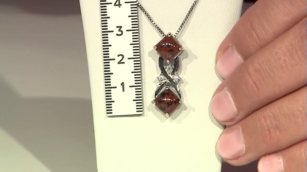 Video Mahogany Obsidian Silver Pendant