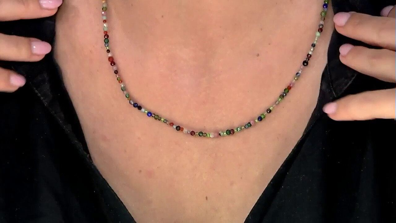Video Indian Garnet Silver Necklace
