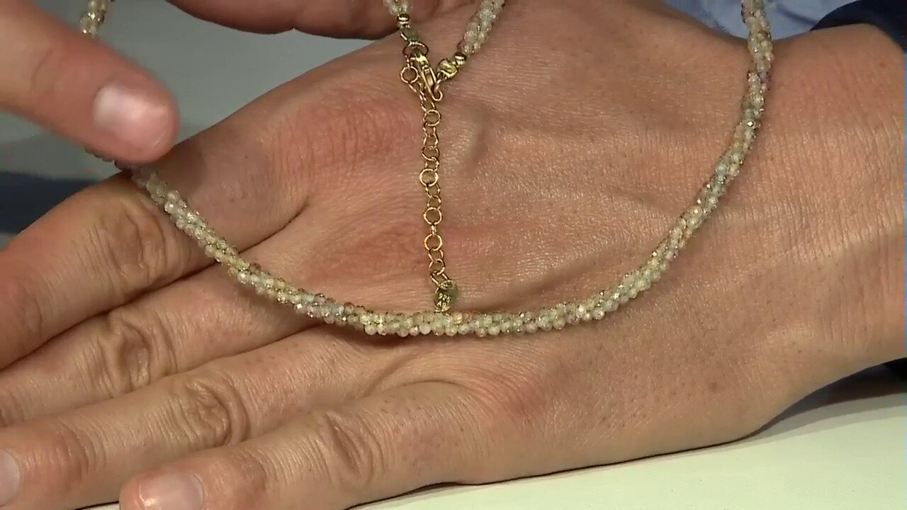 Video Canary Zircon Silver Necklace