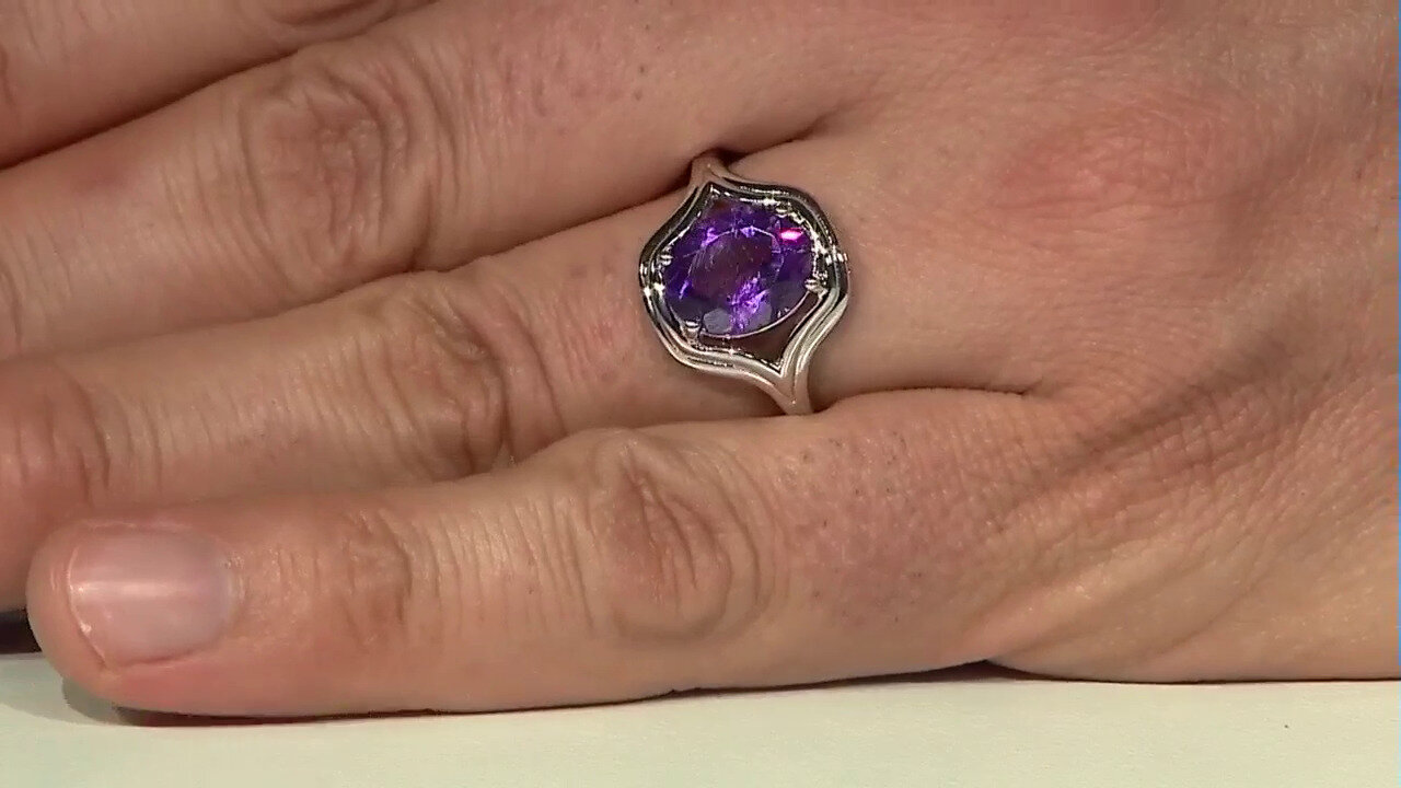 Video Moroccan Amethyst Silver Ring