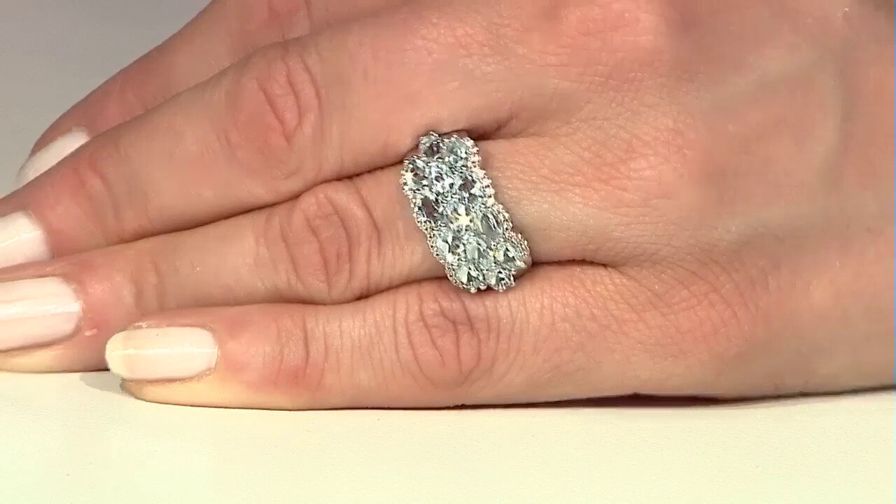 Video Bague en argent et Aigue-marine