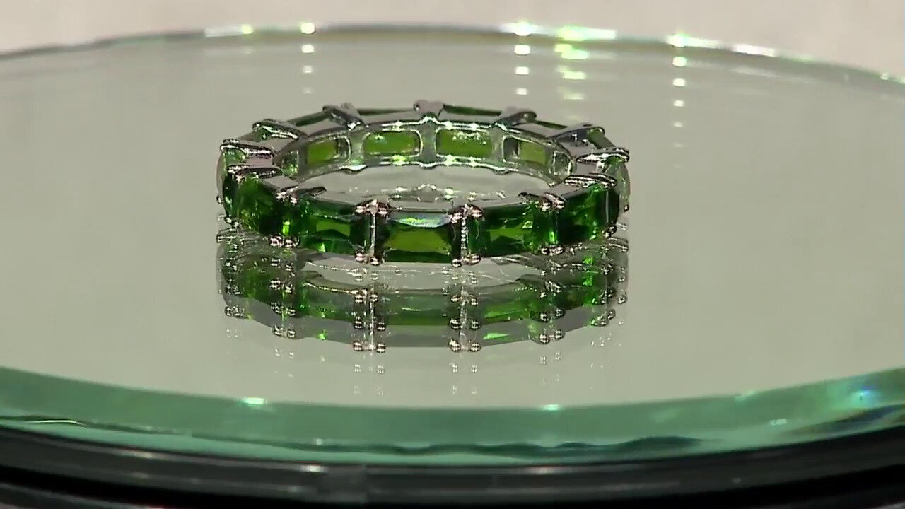 Video Bague en argent et Diopside de Russie