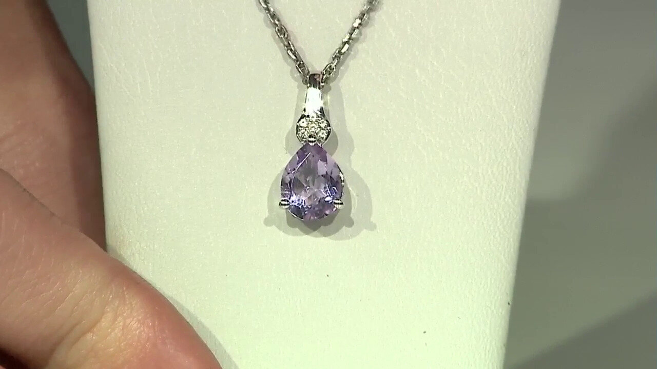 Video Rose de France Amethyst Silver Pendant