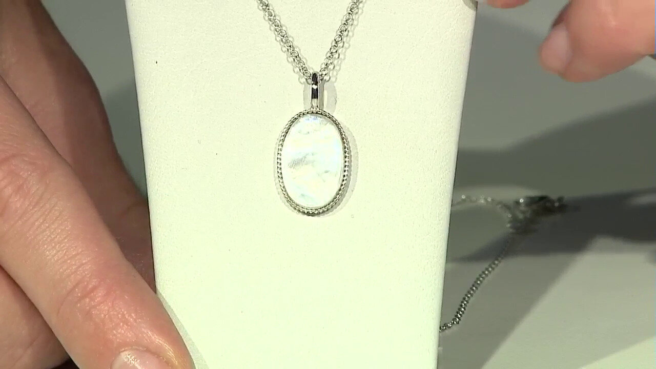 Video Mother of Pearl Silver Necklace