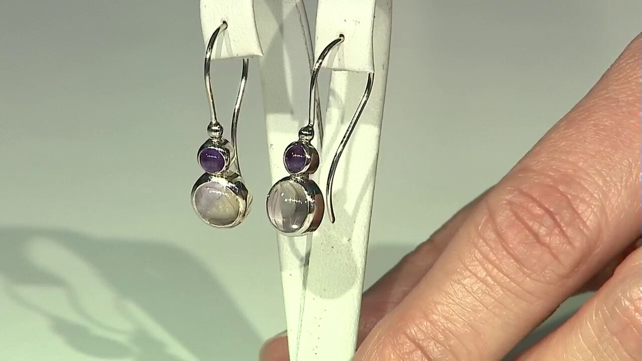 Video Boucles d'oreilles en argent et Amétrine