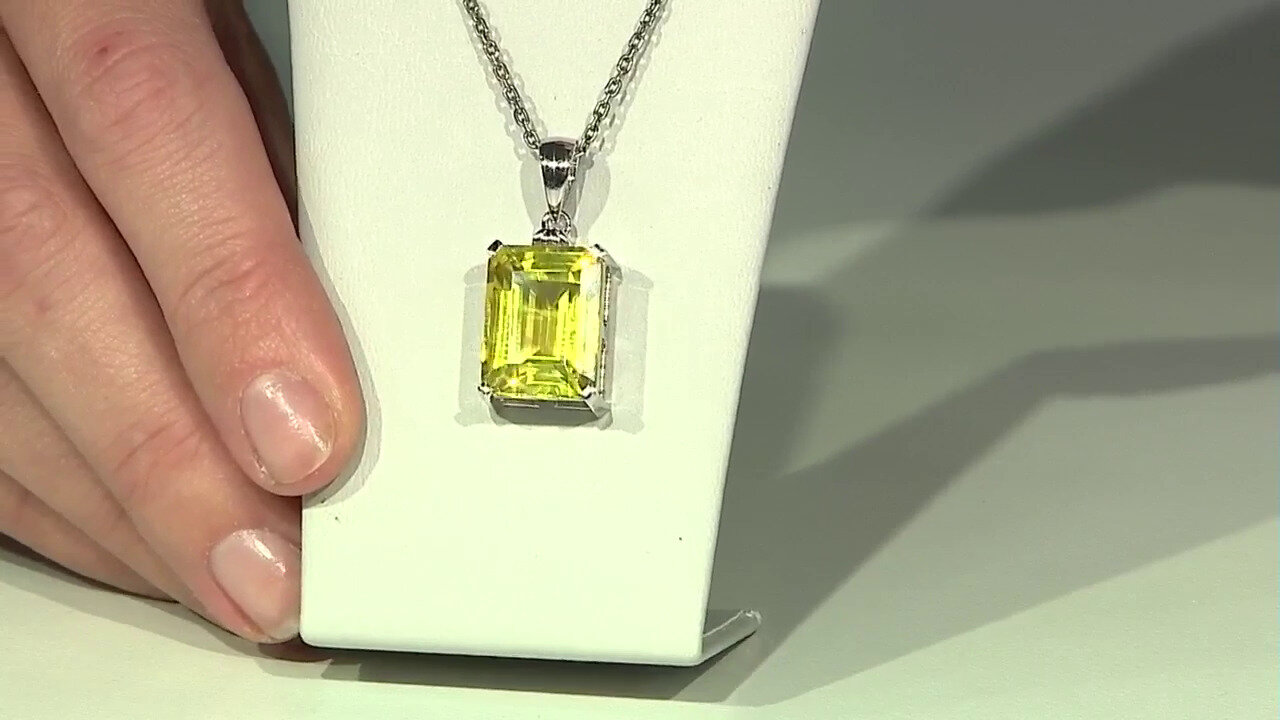 Video Lemon Quartz Silver Pendant