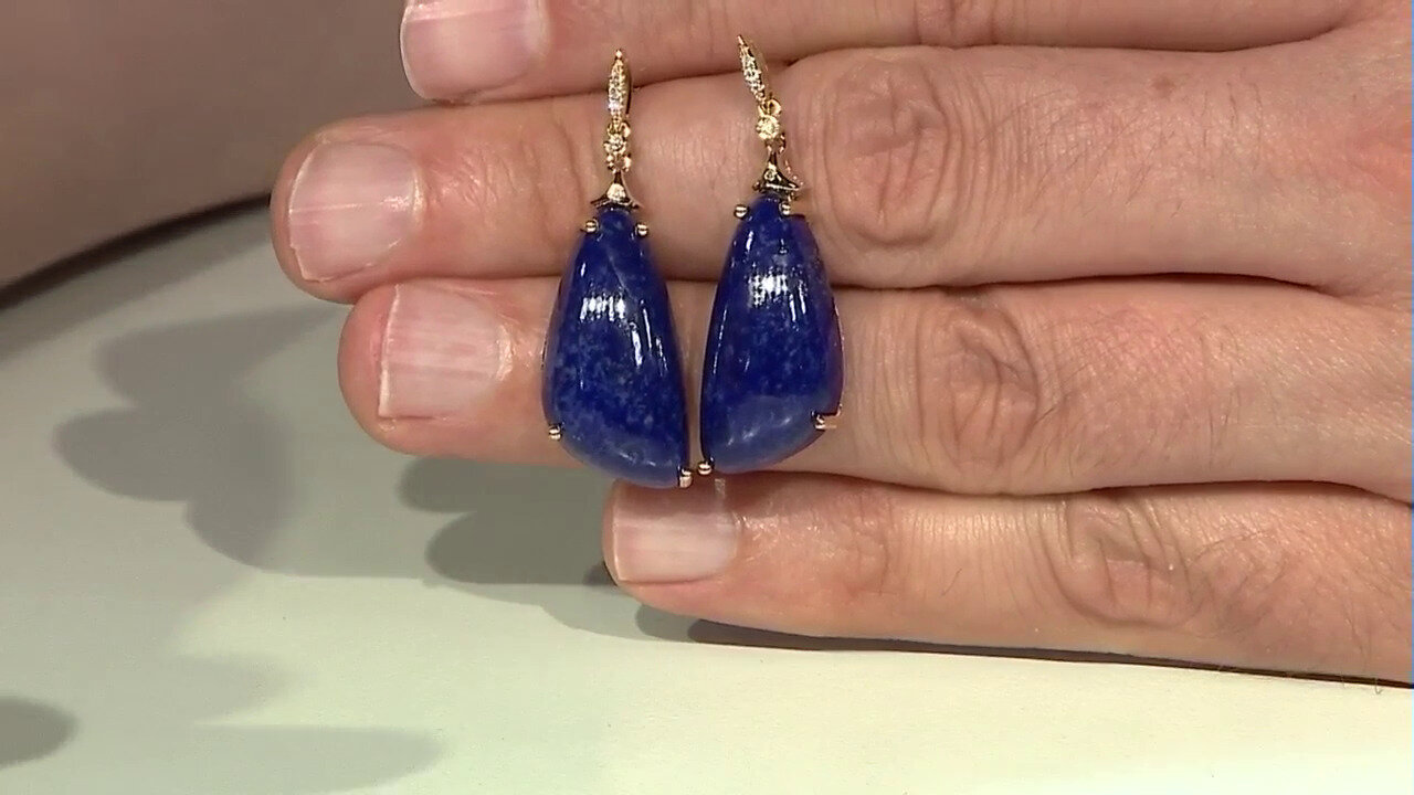 Video 18K Lapis Lazuli Gold Earrings (CIRARI)