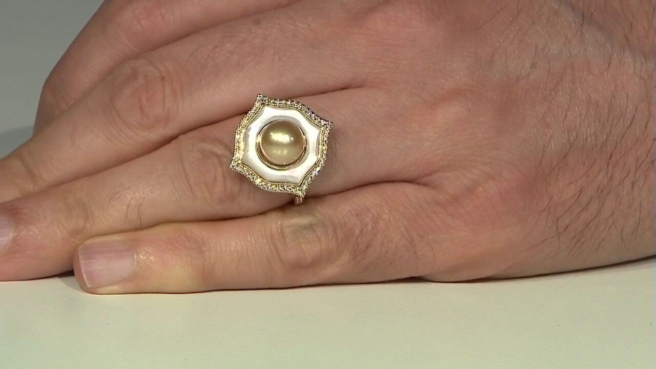 Video 14K Mother of Pearl Gold Ring (CIRARI)