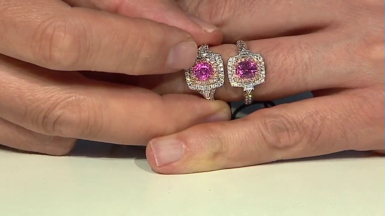 Video Gouden ring met een Roze Burmese Spinel (CIRARI)