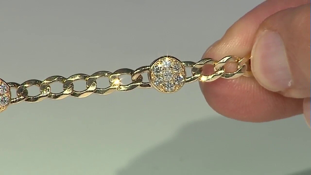 Video 14K SI2 (H) Diamond Gold Bracelet (CIRARI)