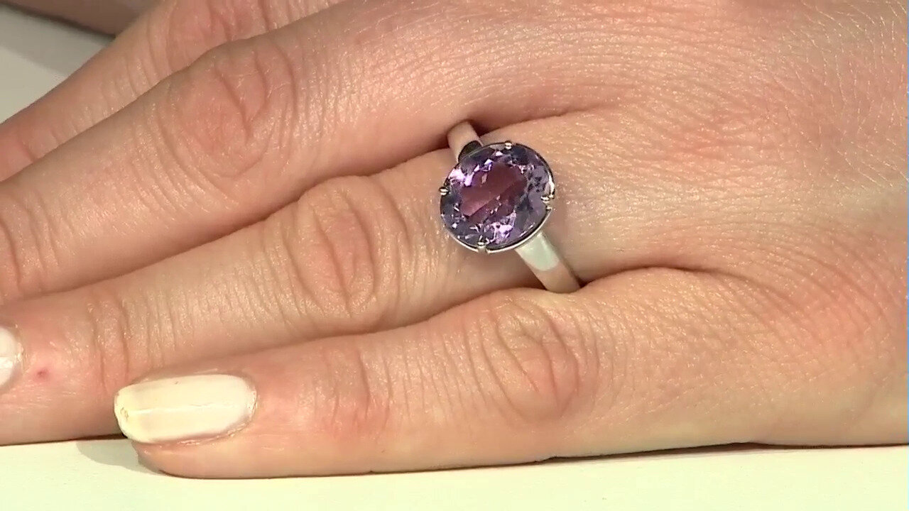 Video Amethyst Silver Ring