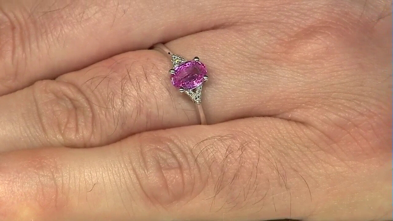 Video 14K Pink Sapphire Gold Ring (CIRARI)