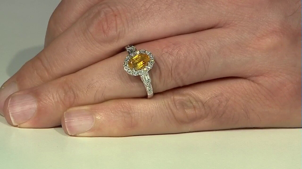 Video Gouden ring met een gele saffier (CIRARI)